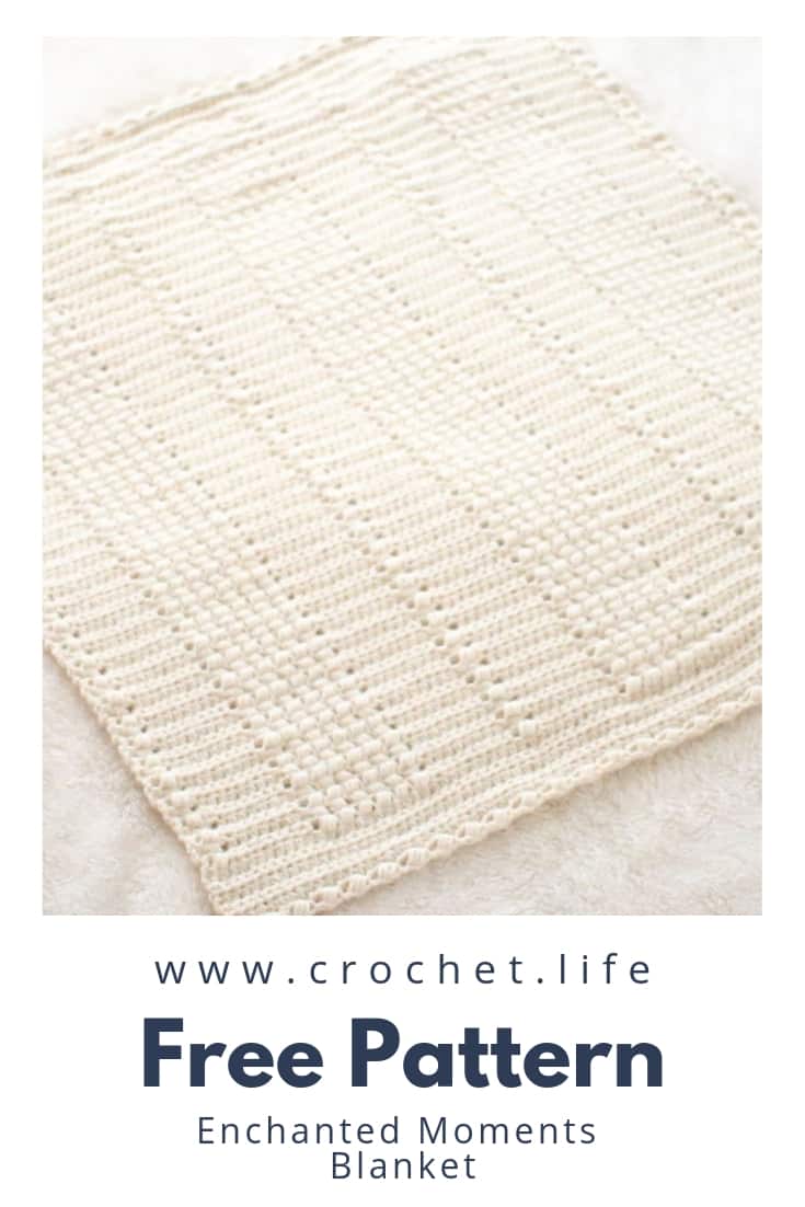 Classic Blanket Pattern With Cream Yarn. Lots of texture with puff stitches.