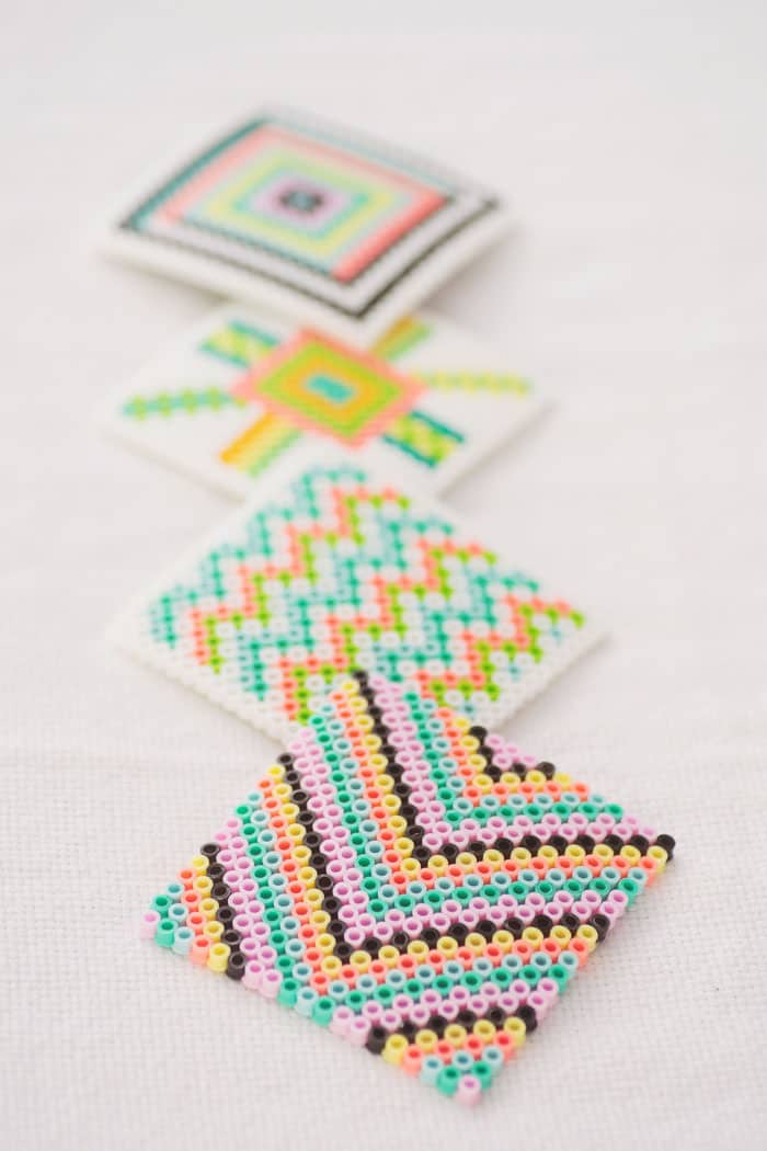 DIY Geometric Fused Bead Coasters