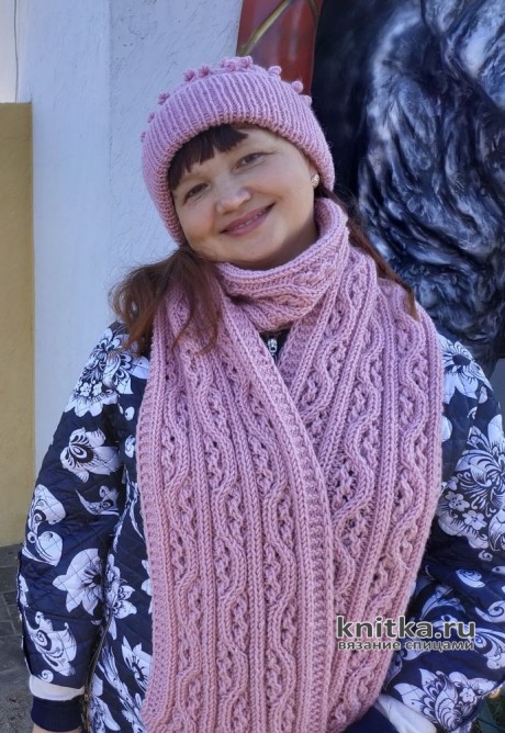Описание и видео-урок по вязанию шарфа спицами от Светланы Лосевой. Вязание спицами.