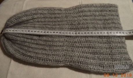 Как связать зимнюю шапку английской резинкой. Работа Анны вязание и схемы вязания