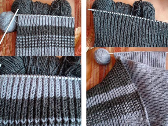 Схема вязания шарфа спицами