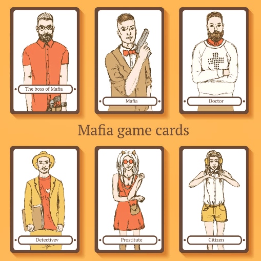 Карточки для игры в мафию на английском