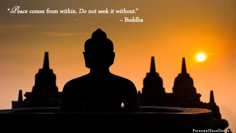 [Inner Peace] Wallpaper: “Peace comes from within. Do not seek it without.” ~ Buddha