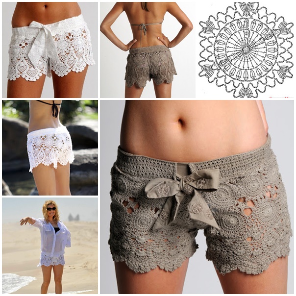 Crochet lace shorts Pattern-wonderfuldiy
