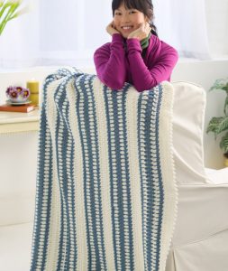 Blue Ice Throw Quick And Easy Crochet Blanket Patterns For Beginners