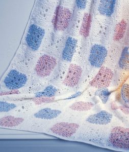 Crochet Lacy Squares Free Beginner Blanket Pattern