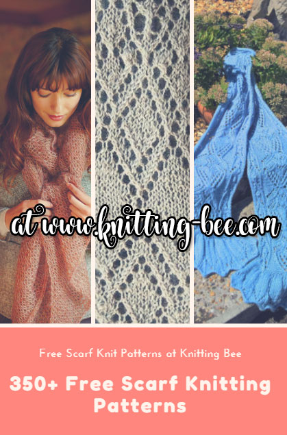 350 plus free scarf knitting patterns www.knitting-bee.com