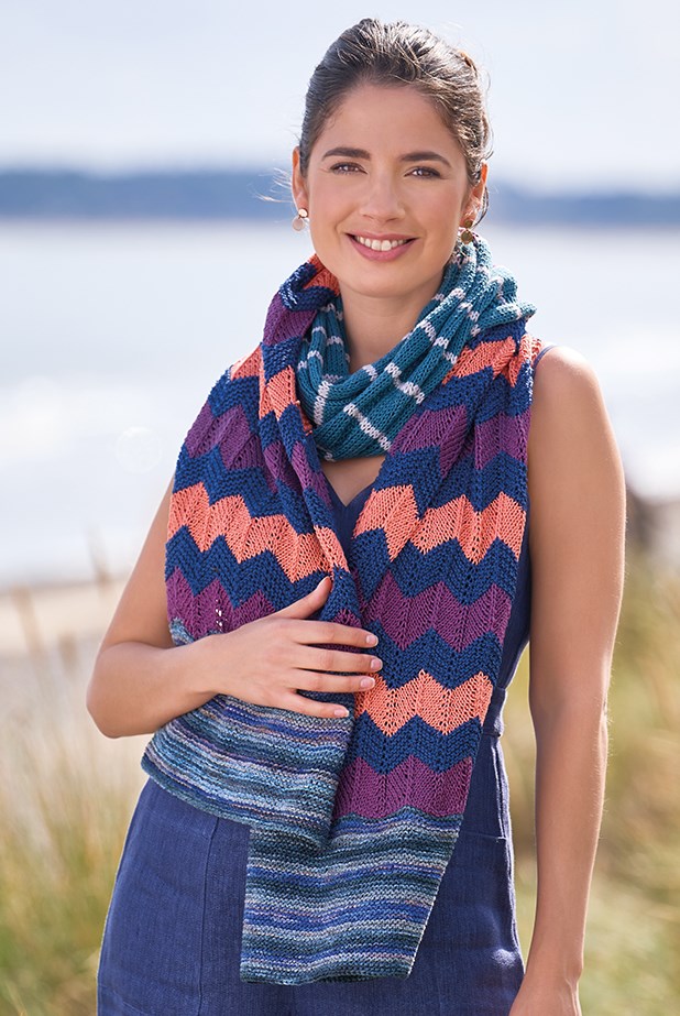 Free Knitting Pattern for a Chevron Scarf