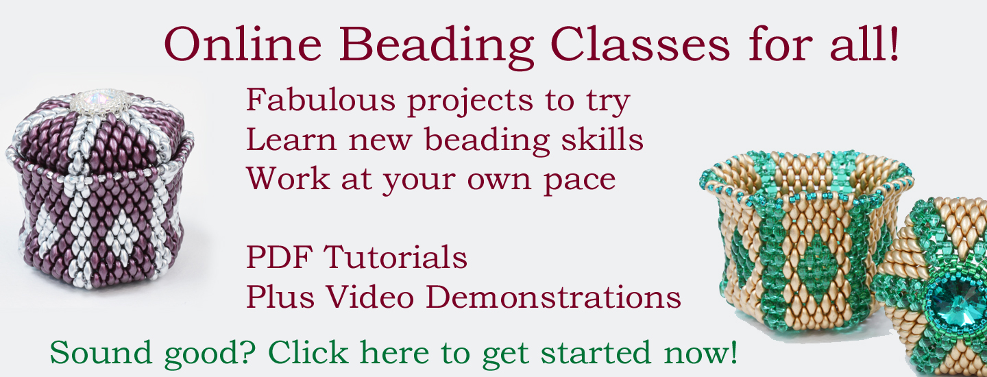 Online Beading Classes for all. Click https://my-world-of-beads.teachable.com/courses